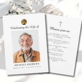 Invitación Árbol de la Vida - Celebración de la Vida Funeral 