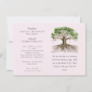 Invitación Árbol de la Vida Raíces Profundas Celebración de l