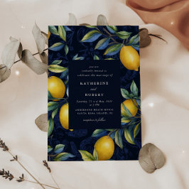 Invitación Árbol de limón Italia inspiró boda de destino