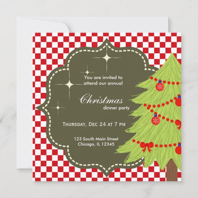 Invitación árbol de Navidad (Anverso)