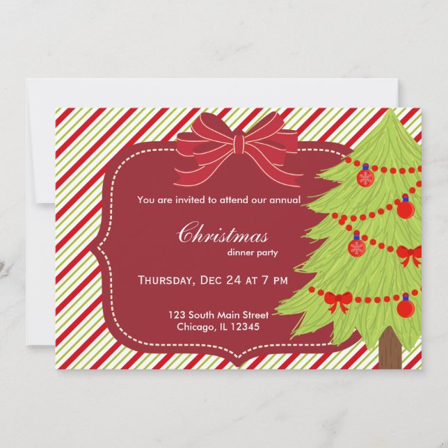 Invitación árbol de Navidad (Anverso)