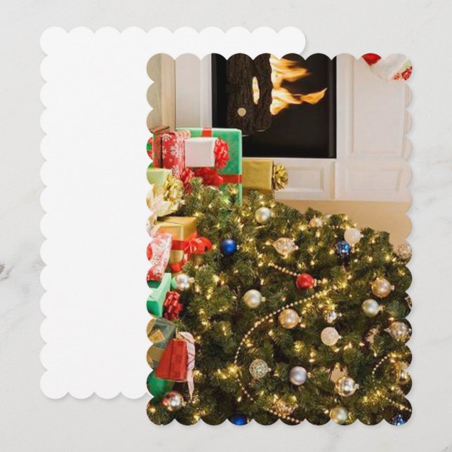 Invitación árbol de Navidad (Anverso / Reverso)