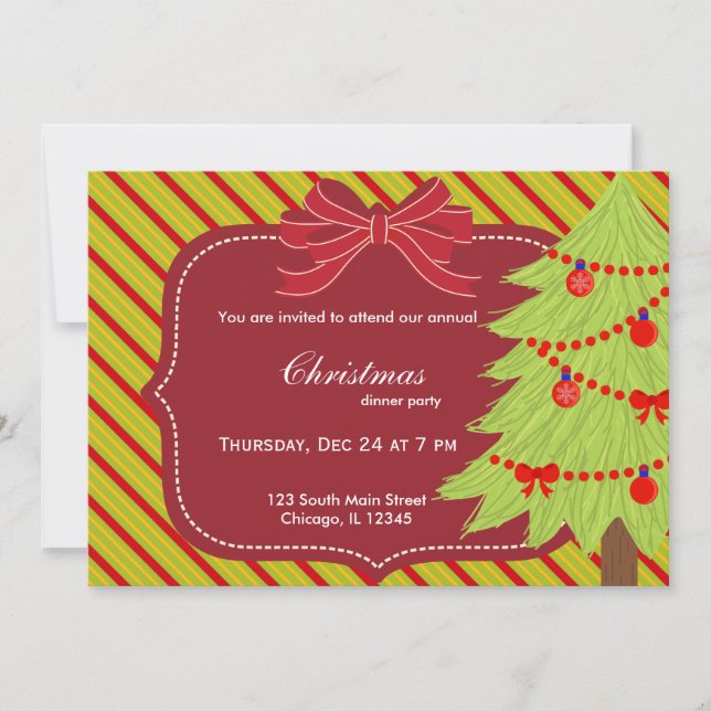 Invitación árbol de Navidad (Anverso)