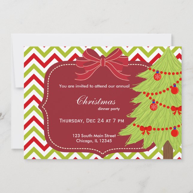 Invitación árbol de Navidad (Anverso)