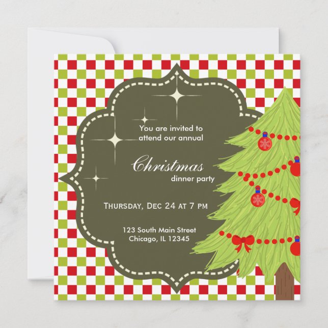 Invitación árbol de Navidad (Anverso)