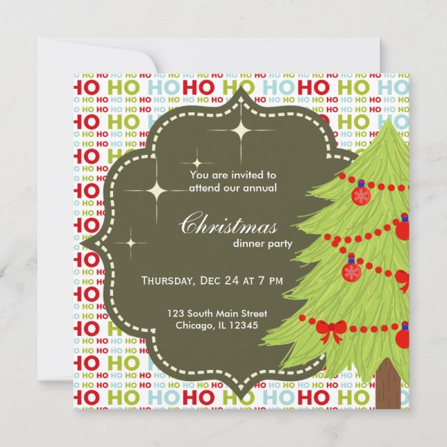 Invitación árbol de Navidad (Anverso)