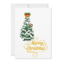 Árbol de Navidad Alegre Acuarela Personalizado
