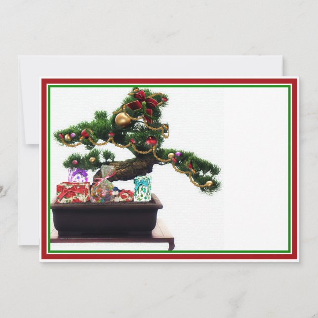 Invitación Árbol de Navidad Bonsai (Anverso)