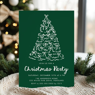 Invitación Arbol de Navidad caprichoso dobla fiesta navideña 