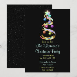 Invitación Árbol de Navidad con arco iris