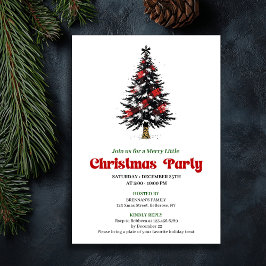 Invitación Árbol de Navidad de Búfalo Tendencia Reunión Navid