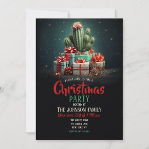 Invitación Árbol de Navidad de Cactus