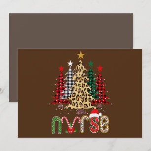 Invitación Árbol de Navidad de enfermera estetoscopio RN LPN