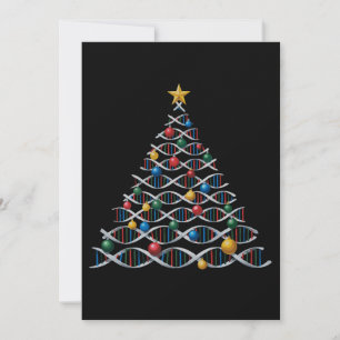 Invitación Árbol de Navidad de hélice de ADN Biología Profeso