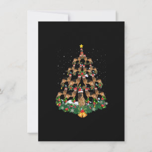 Invitación Árbol de Navidad de Pastor Alemán enciende Santa H
