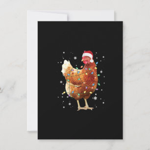 Invitación Árbol de Navidad de pollo enciende Navidad diverti
