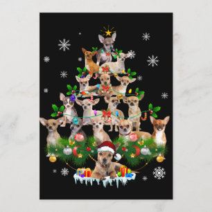 Invitación Árbol de Navidad divertido con Bulldog Francés