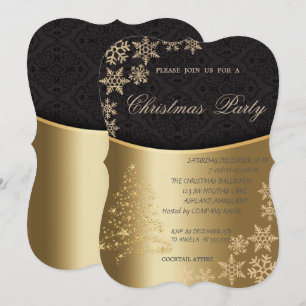Invitación Árbol de Navidad Elegante, Fiesta de Navidad Corpo