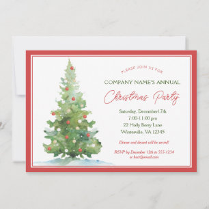 Invitación Árbol de Navidad en la fiesta de Navidad de la emp