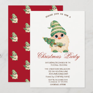 Invitación Árbol de Navidad enano Fiesta de Navidad de la Com