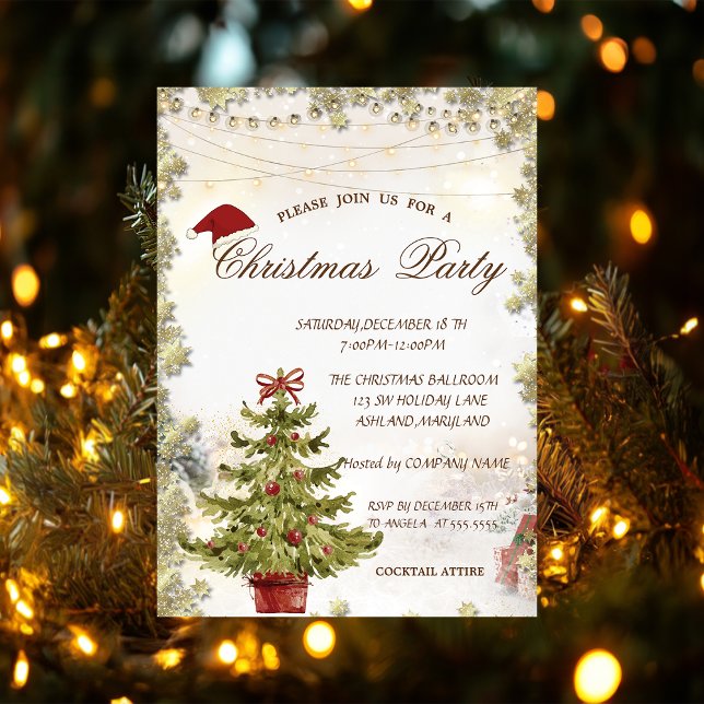 Invitación Árbol de Navidad, Estrellas presenta la Compañía d (Subido por el creador)