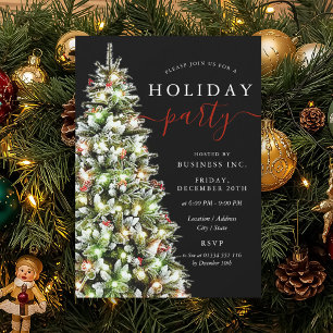 Invitación Árbol de Navidad Formal Festivo Fiesta de Navidad