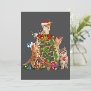 Invitación Árbol de Navidad Gato Navidades feos Gato Mamá Pap