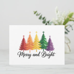 Invitación Árbol de Navidad Gay LGBTQ Alegre y Brillante Arco