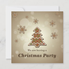 Invitación Árbol de Navidad Gingbread