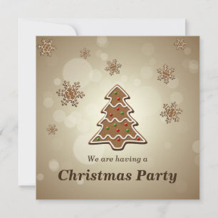 Invitación Árbol de Navidad Gingbread