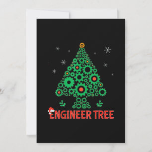 Invitación Árbol de Navidad Ingeniero Ingeniería Mecánica