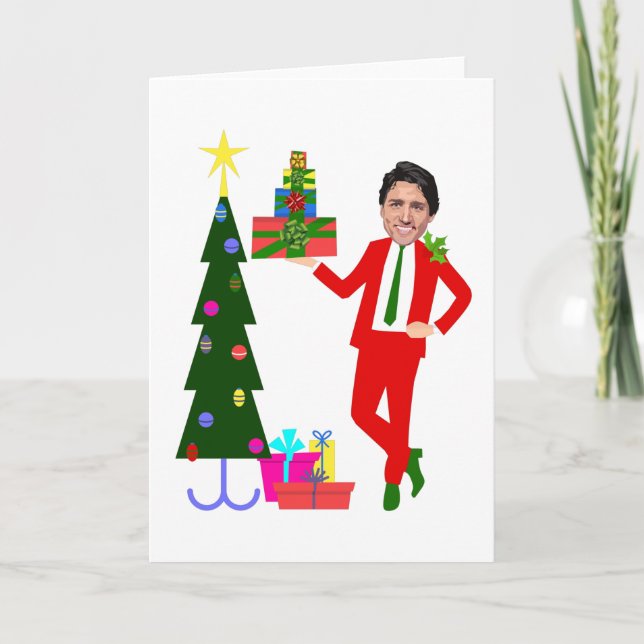 Invitación árbol de navidad justin trudeau (Anverso)