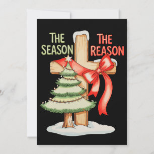 Invitación Árbol de Navidad La Razón de la Temporada Cruz Xma