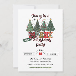Invitación Árbol de Navidad lindo Fiesta de Navidad