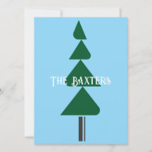 Árbol de Navidad minimalista abstracto verde chic