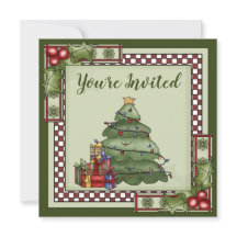 Árbol de Navidad, regalos y fiesta navideña