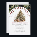 Invitación Árbol de navidad retro clásico de color de agua du<br><div class="desc">El retro clásico Cute Watercolor Gold Christmas Invitation es clave durante esta temporada de ocupación! Visite nuestra tienda Zazzle para explorar la completa colección de deseos de Navidades Cute Watercolor. Con sólo unos pocos clics, usted puede tener estos deliciosos diseños entregados a su puerta. Si necesitas más personalización, por favor,...</div>