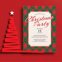 Árbol de Navidad Retro con Cuadros de Argyle Presu