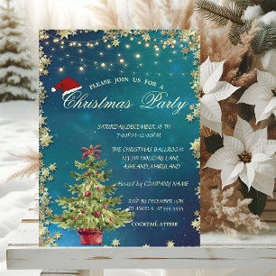 Invitación Árbol de Navidad Stylis, Estrellas Compañía de Nav