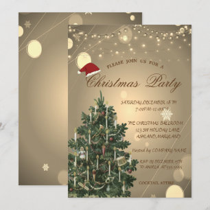 Invitación Árbol de Navidad Vintage Christmas Company