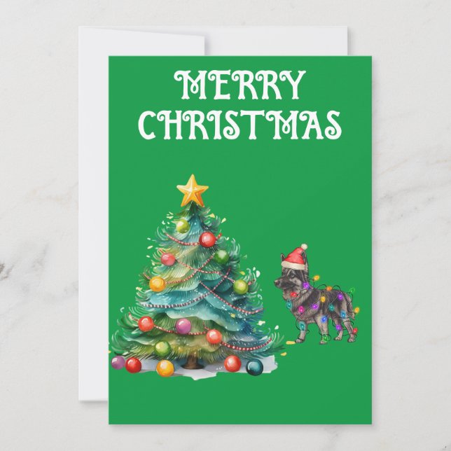 INVITACIÓN ÁRBOL DE NAVIDAD Y OVEJAS ALEMANAS ENVUELTAS A LA  (Anverso)