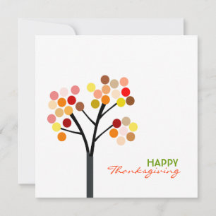 Invitación Árbol de otoño del Día de Acción de Gracias