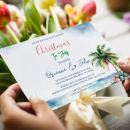 Invitación Árbol de palmas y Navidades actuales en julio