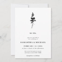 Invitación Árbol de Pino Forestal Indie Rustic lo hacemos