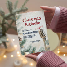 Árbol de pinos y Navidades de micrófono Fiesta de