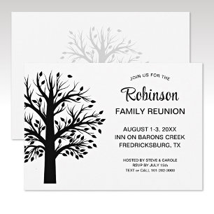 Invitación Árbol de Reunión Familiar Minimalista Moderno en N