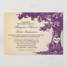Invitación Árbol de roble púrpura