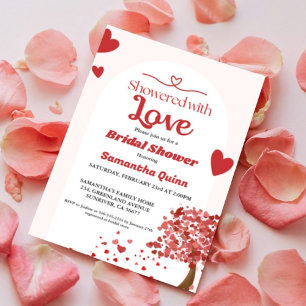 Invitación Árbol de San Valentín de corazón Arch Bridal Showe