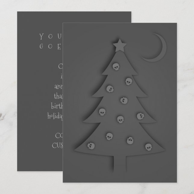 Invitación Árbol de sombras de navidades (Anverso / Reverso)