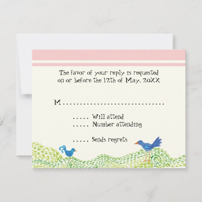 Invitación Árbol de vida, cartas de respuesta de Chica capric (Anverso)